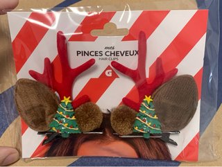 Pinzas de Pelo Navideñas Reno