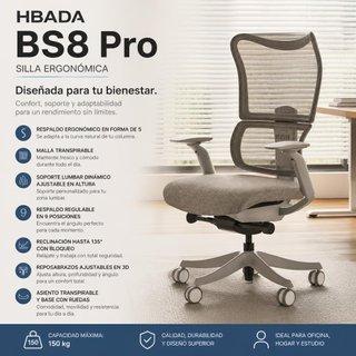 Silla Ergonómica FlexiSpot BS8 Pro Gris
