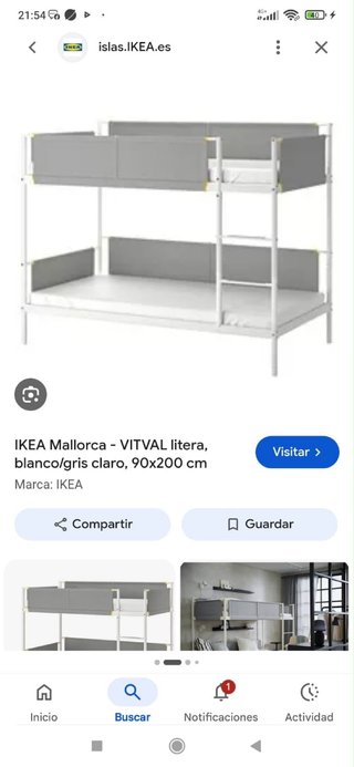 Litera IKEA VITVAL 90x200 cm