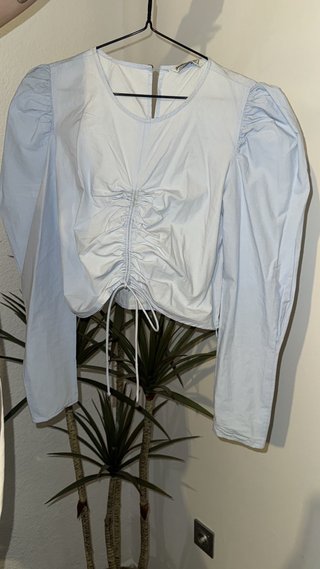 Camisa Azul Zara Talla M