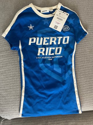 Camiseta Bershka Azul Talla XS