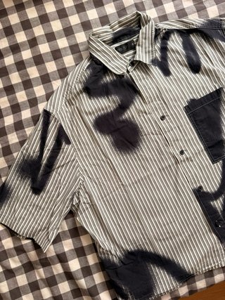 Camisa Crop Zara Estampada Talla M