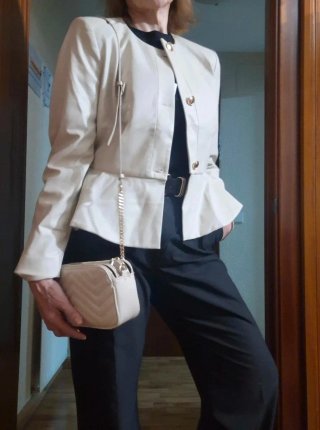 Chaqueta Zara Efecto Piel Beige