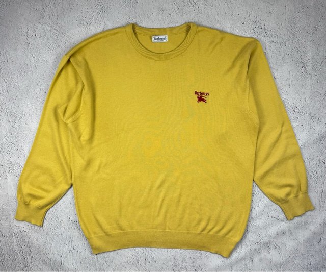 Jersei Burberrys Amarillo Sudadera Vintage