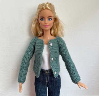 Chaqueta de punto para muñeca Barbie