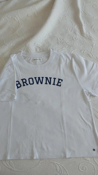 Camiseta blanca Brownie manga corta