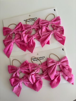 12 Lacitos Decorativos Rosa para Árbol