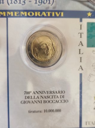 Moneta 2 Euro Commemorativa Boccaccio 2013
