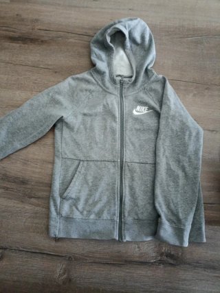 Sudadera Nike con cremallera  gris (12/13 años