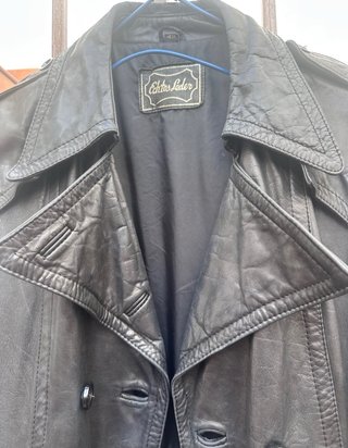 Chaqueta de Piel Negra Talla 42