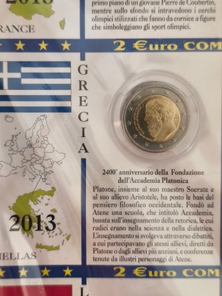 Moneta 2 Euro Grecia 2013 Accademia Platonica