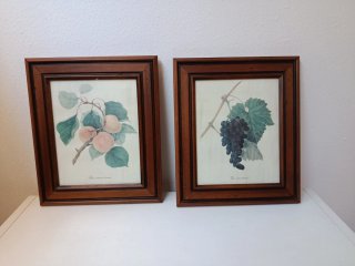 Lote de 2 Cuadros de Cocina con Marco de Madera