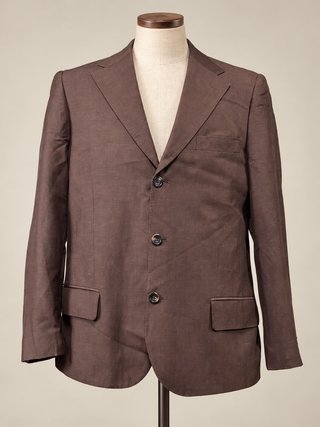 Americana hombre lana y lino marrón talla 54