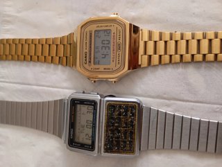 2 Relojes Casio (Dorado y Plateado)