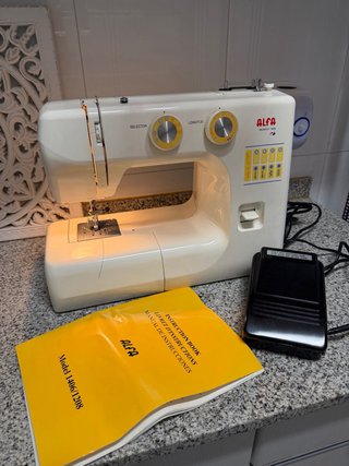 Máquina de Coser Alfa 1406 pedal electrico y funda