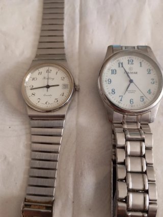 Lote de 2 Relojes de Pulsera Plateados
