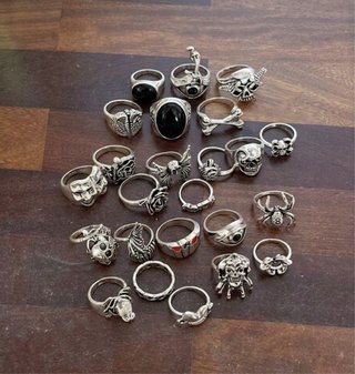 Lote 24 Anillos Estilo Gótico y Punk