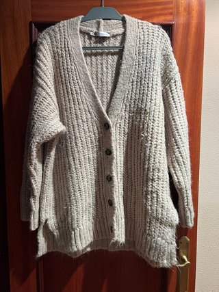 Chaqueta de punto Zara beige