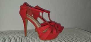 Zapatos de Tacón Rojos Carmin Talla 40