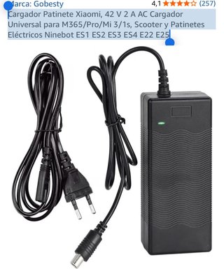 Cargador Rápido 42V 4A para Patinete Eléctrico