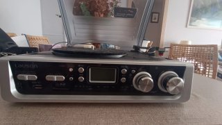 Tocadiscos Lauson Negro y Plateado CL 144