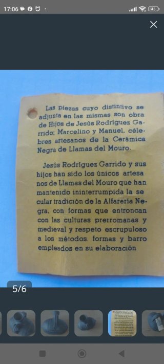 Botijo de dos barrigas Cerámica de Llamas del mour