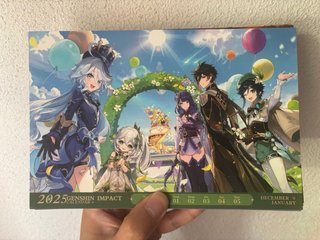 Calendario 2025 Genshin Impact