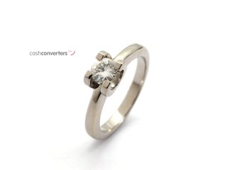 sortija oro 18k con piedra con diamante