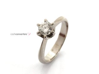 sortija oro 18k con piedra con diamante