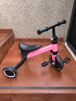 Triciclo Infantil Rosa y Negro