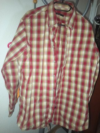 Camisa de cuadros manga larga