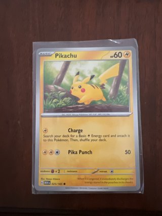 Carta Pokémon Pikachu 025/165