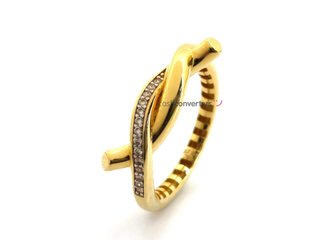 anillo oro 18k con piedra con circonita