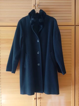Abrigo Negro lana Talla 42