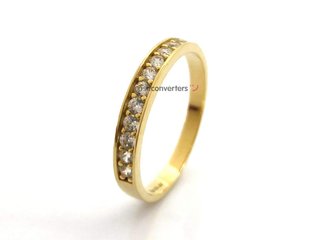 anillo oro 18k con piedra con circonita