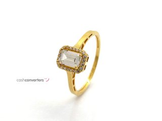 sortija oro 18k con piedra con circonita t. 15 (17,52 mm)