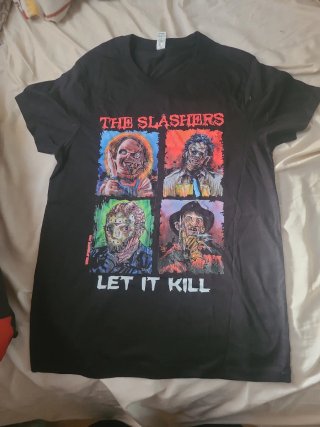 Camiseta Negra Personajes Terror