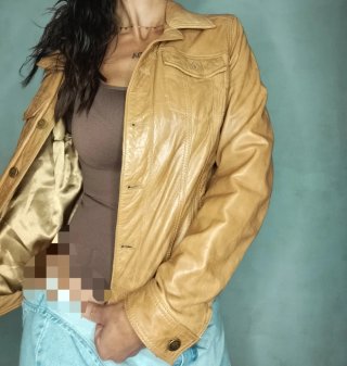 Chaqueta de Piel Marrón
