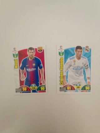 Cromos Cristiano Ronaldo y Messi Adrenalyn
