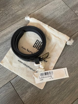 Cinturón de Piel Biba Negro