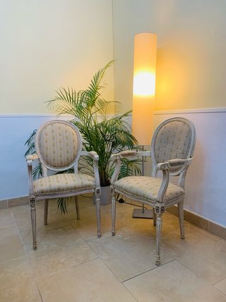 Set de 2 Sillas Tapizadas Estilo Clásico