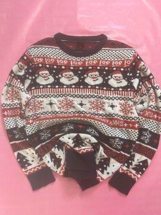 Jersey Chaleco de punto Navideño Estampado talla S