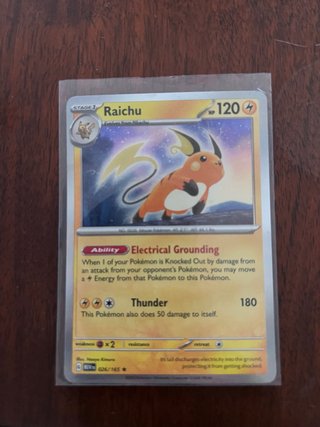 Carta Pokémon Raichu 026/165