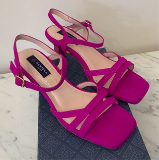 Sandalias de Tacón Daniela Shoes Fucsia