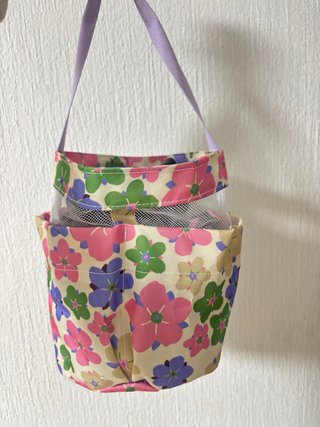 Bolsa de tela con estampado floral