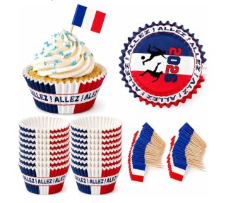 Set de Cápsulas para Cupcakes y Banderas