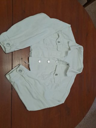 Cazadora Blanca Mujer Talla XS
