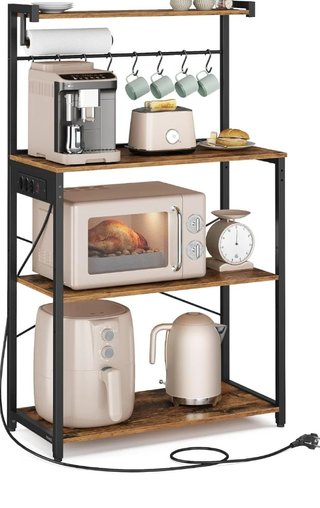 Estantería de cocina VASAGLE con múltiples enchufe
