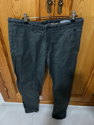 Pantalón chino Springfield verde talla 42