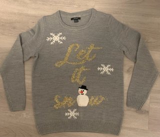 Jersey Navideño Gris Talla S